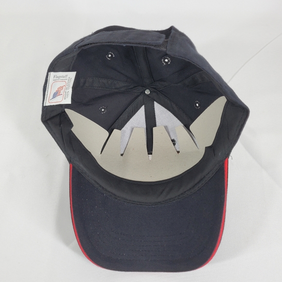 Gino's Burgers and Chicken Hat Black Embroidered Logo Adult Strapback Curve Bill - Picture 8 of 11